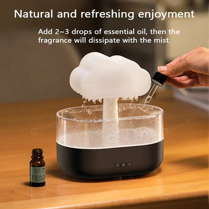 2023 rain cloud humidifier raindrop humidifier h2o air humidifier, aroma diffuser essential oil aromatherapy diffuser