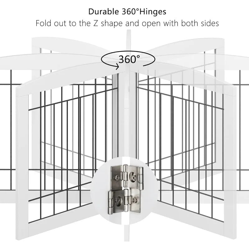 Doorways House Stairs Foldable Freestanding Indoor Pet Gate