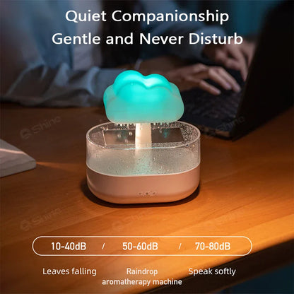 2023 rain cloud humidifier raindrop humidifier h2o air humidifier, aroma diffuser essential oil aromatherapy diffuser