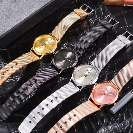 Women Fashion Simple Women Watch Strap Pin Buckle Ladies Clock Quartz Wrist Watches